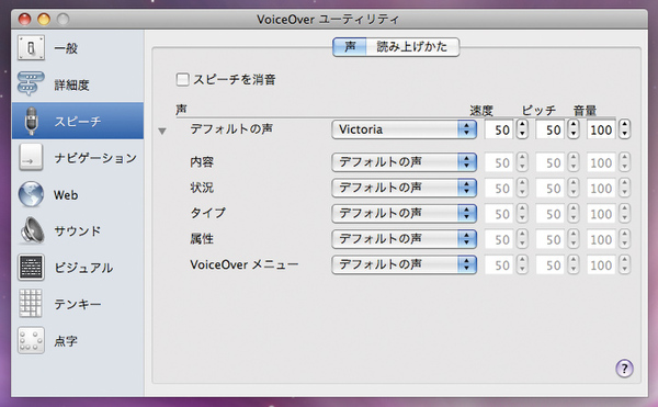 VoiceOverユーティリティ