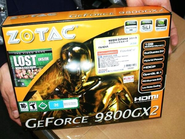 「GF9800GX2 1GB DDR3 Dual DVI/HDMI」