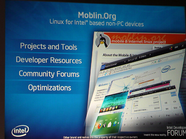 MIDのLinux OSやアプリケーションは、Moblin.orgでオープンソースとして開発されている