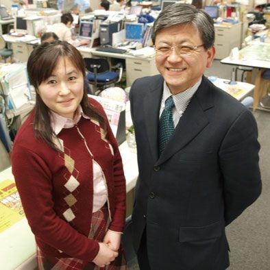 財団法人まちみらい千代田の企業総務グループ・池上佐緒里さん（左）と、同マネージャー・綱島一さん（右）