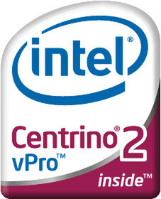 vPro テクノロジー Centrino 2のロゴ