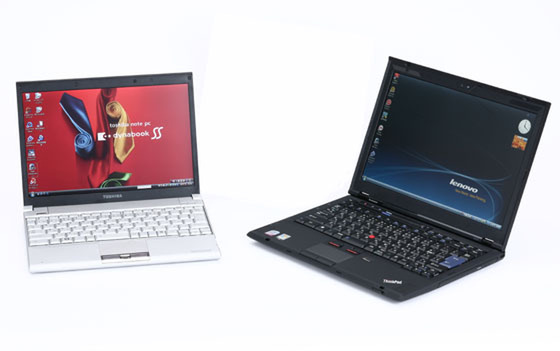 「ThinkPad X300」vs「dynabook SS」