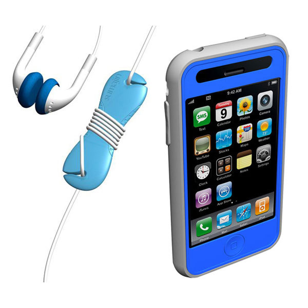 Sumajin Loop Sports Silicon Case for iPhone 3G Starter Kit Blue