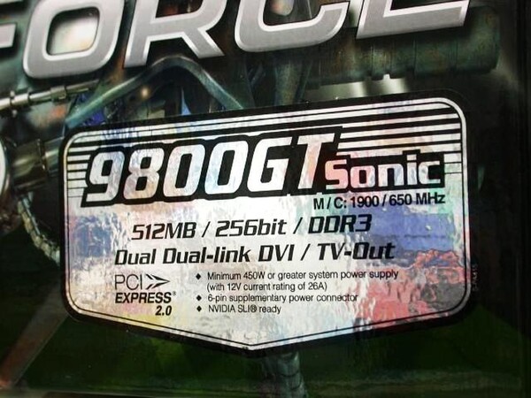 「GeForce 9800GT Sonic」
