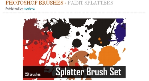 Paint Splatters、Photoshopブラシ
