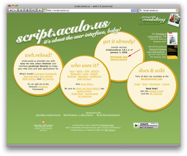 Script.aculo.usのトップページ