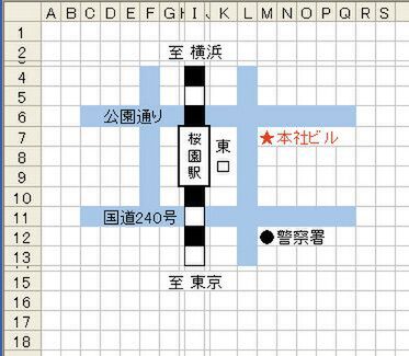 シンプルな地図