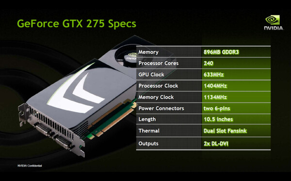 GeForce GTX 275の主な仕様