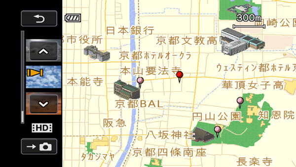 TG5V上で地図を表示したサンプル画面