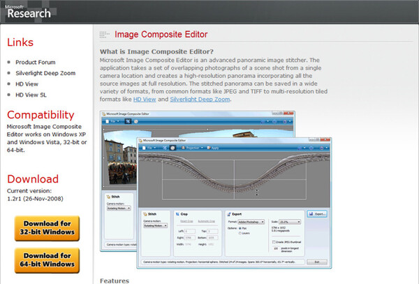 Image Composite Editorは「Microsoft Research」が開発した