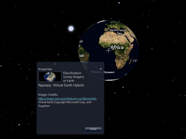 WWTで見た地球の3D画像