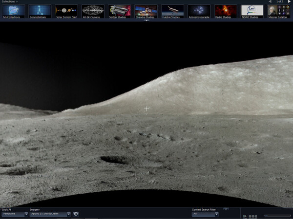 月面のパノラマ写真も見られる