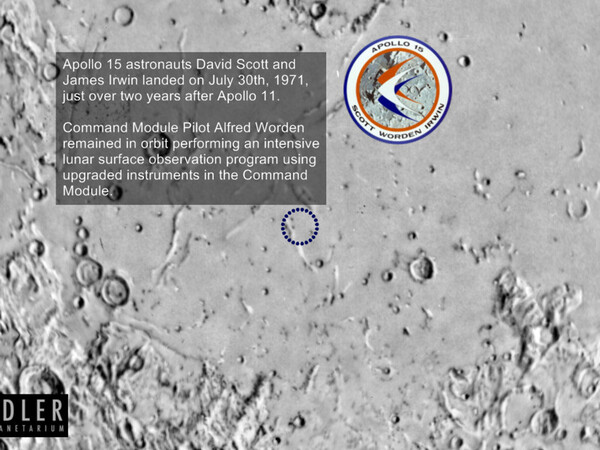アポロ15号の着陸位置