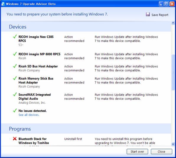 Windows 7 Upgrade Adviser Beta