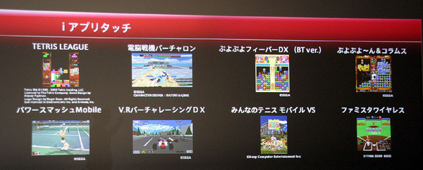 対応ゲームとして紹介された8種類のメジャーゲームタイトル
