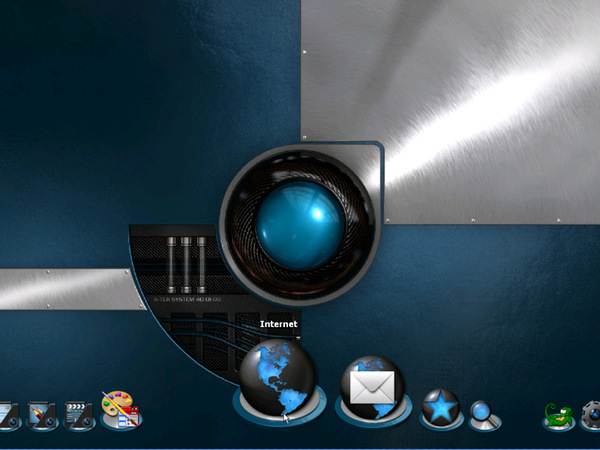 ドックやアイコン、壁紙をまとめて適用したところ。もはやWindowsに見えない