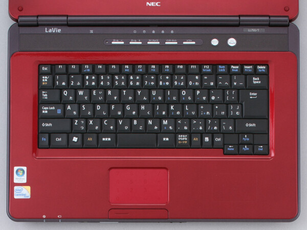 LL750/TGのキーボード