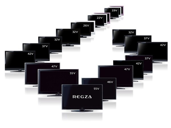 REGZAのラインナップはいっぱいある。大いに迷いたいところだが自宅の事情を考えると選択肢は絞られる