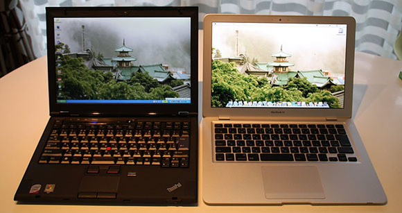 ThinkPad X300とMacBook Air