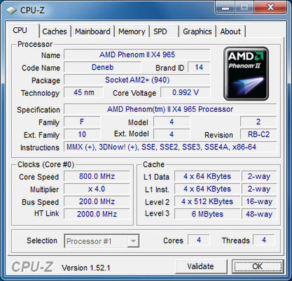 M3A785GXH/128M  CPU PhenomIIX4 965