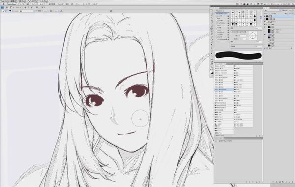 Ascii Jp プロの犯行現場 Photoshopで水着美女を描く 線画編 4 5