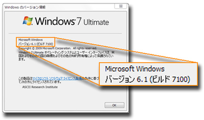Windows 7のバージョン