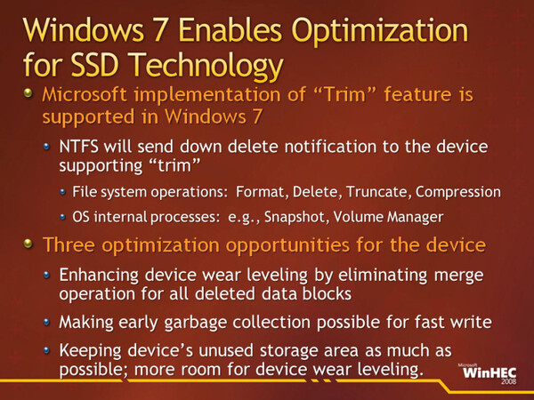 Windows 7でのSSD最適化の概要