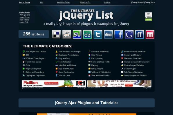 jQueryプラグインを紹介するjQuery List