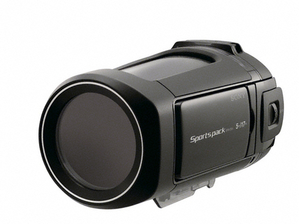ソニーの「SPK-CXA」（定価2万9400円）はHDR-CX370V/CX170対応の防水ケース。水深5mまでの水中撮影が可能