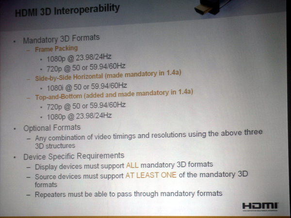 「HDMI 1.4a」で追加された仕様の詳細
