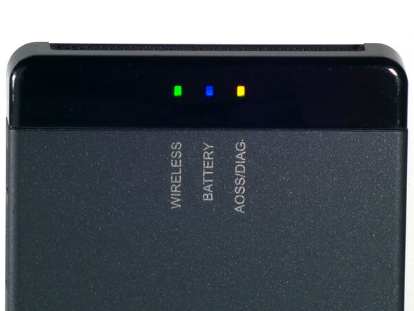有線/無線LAN接続時はWIRELESS部が緑に変化