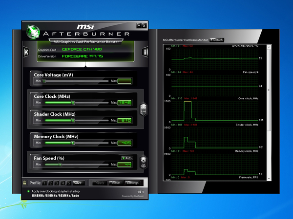 Разгон gtx 480 msi afterburner