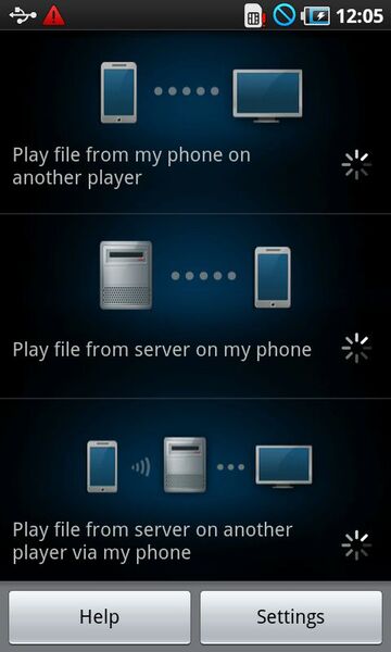 DLNAサーバー／クライアントになる「AllShare」。Galaxy S内のコンテンツをPCなどで再生することも可能なほか、プッシュ再生にも対応する