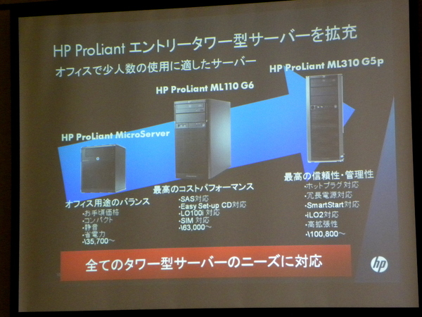 HP ProLiant ML110 G6 タワー型サーバー
