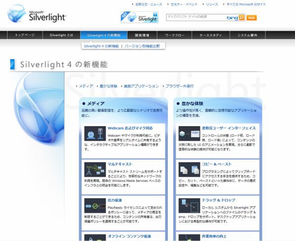 Silverlight 4のさまざまな新機能