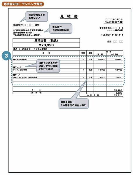 見積書の作成