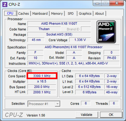 Phenom Ⅱ X6 1100T（CPU）