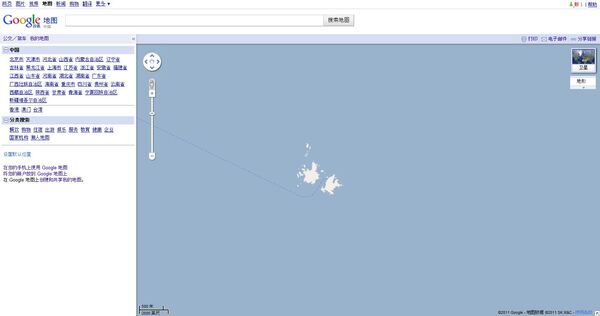 中国版GoogleMapの竹島