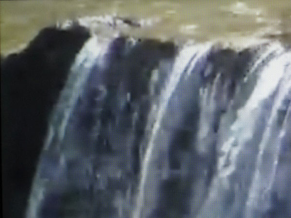 滝の流れを映した映像。MPEGノイズなどはさすがに消しきれないが、精細さを感じる再現はなかなかのもの。水流の筋も明瞭だ