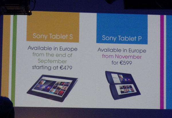 IFAのプレスカンファレンスで欧州初披露となった「Sony Tablet S」シリーズ