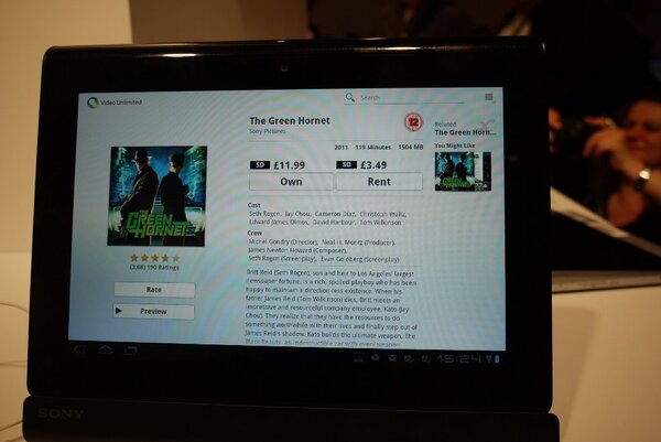 Sony Tablet向けのサービスも既に新サービスとして提供されていた