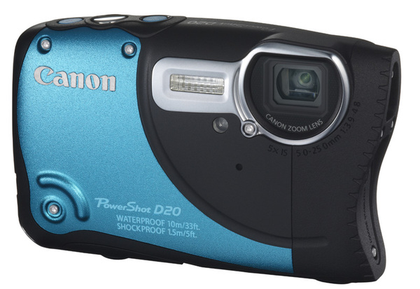 タフネスデジカメの「PowerShot D20」もカラーは1色（ブルー）のみだ