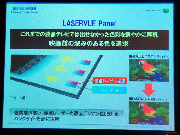 「LASERVUE Panel」の説明図