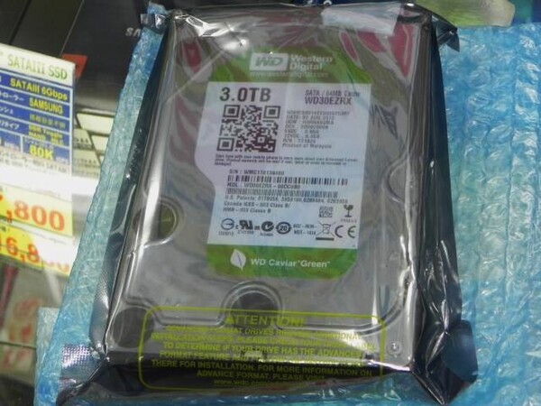 ASCII.jp：【価格調査】3TB HDDが特価で8000円台前半、1GBあたり2.75円に (1/3)