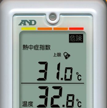 熱中症の危険をアラームで知らせる環境湿温時計「みはりん坊 Ｗ」