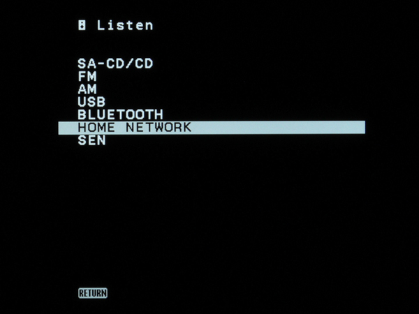 Listenの選択画面では、Bluetoothやホームネットワークのほか、SENの音楽配信サービス「Music Unlimited」も利用できる