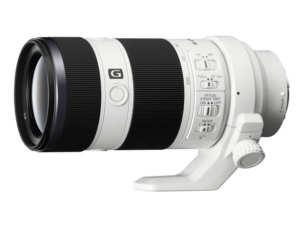 「SEL70200G」（70-200mm F4）はソニー「G」レンズを採用する望遠ズームレンズ