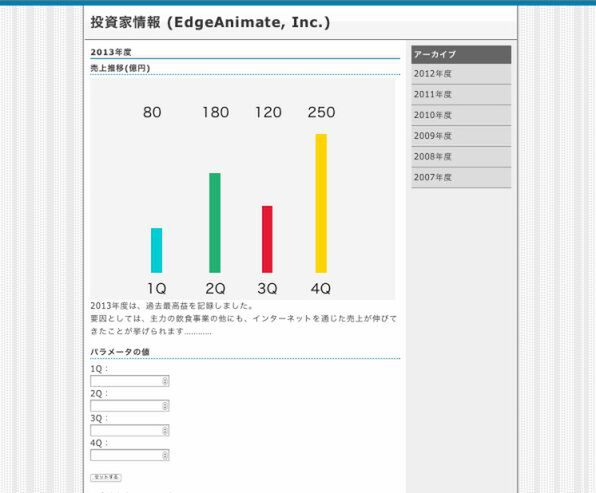 完成サイト。画像クリックでサンプルを表示します
