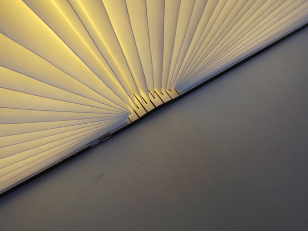 LEDのシャープな光源がタイベック内部の処理や考えられた構造で柔らかい