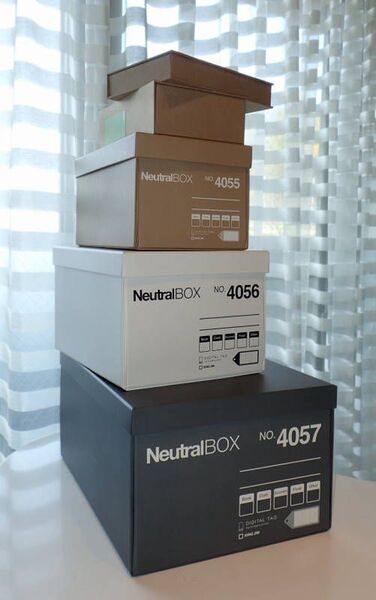 オフィス＆自宅の整理整頓には「ニュートラルボックス」と「スキットマン　リビングサイズボックス」